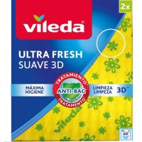 Bayeta suave antibacterias 37x40 cm VILEDA, pack 2 uds