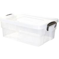 Caja de plástico con tapa DENOX, 38 litros, 590x400x220mm