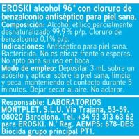 Alcohol 96º EROSKI, ampolla 250 ml