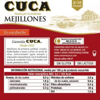 Mejillón en escabeche 8/10 piezas CUCA, lata 115 g