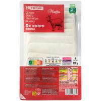 Formatge de cabra EROSKI, rodanxes, safata 150 g